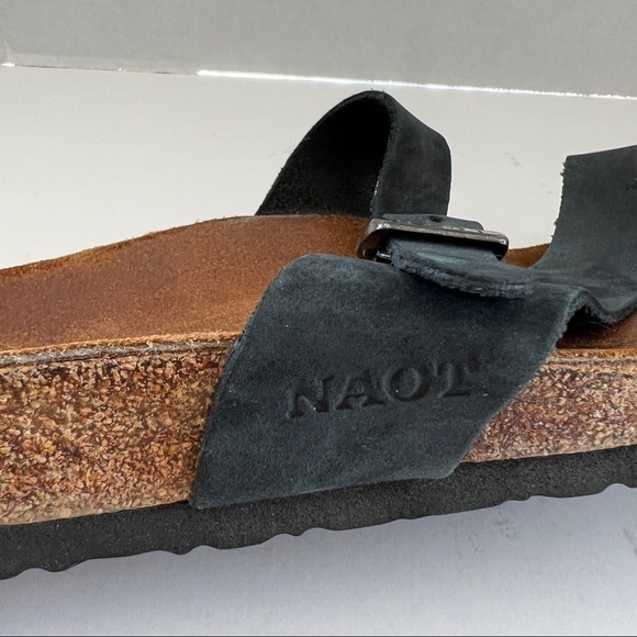 Naot Tahoe Black Leather Sandal - Picture 8 of 12